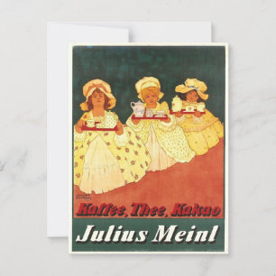 Carte Postale Julius Meinl, Vieux-Mondes Café, Inspiré Vintage