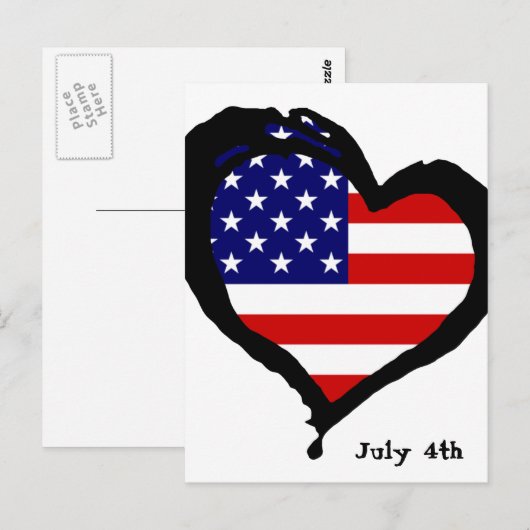 Carte Postale July 4th (Devant / Derrière)