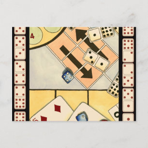Carte Postale Jumbled Assortiment of Games of Chance