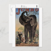 Carte Postale Jumbo Le Théâtre Rétro Eléphant Géant (Devant / Derrière)