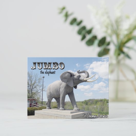 Carte Postale Jumbo l'éléphant - St. Thomas, Ontario, Canada (Debout devant)