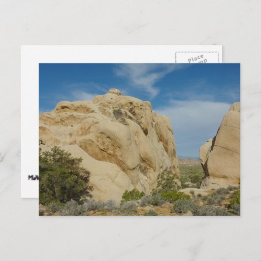 Carte Postale Jumbo Rocks au parc national Joshua Tree (Devant / Derrière)