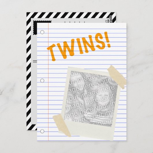 Carte Postale jumeaux (Devant / Derrière)