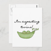 Carte Postale Jumeaux attendus - Pois dans un pod (Devant / Derrière)