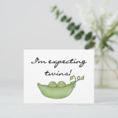 Carte Postale Jumeaux attendus - Pois dans un pod (Debout devant)