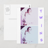 Carte Postale Jumeaux de bébé nouveau-né (Devant / Derrière)