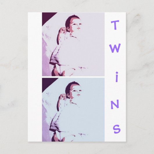 Carte Postale Jumeaux de bébé nouveau-né (Devant)