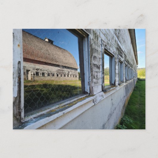 Carte Postale jumelle de grange réflexion (Devant)