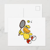 Carte Postale Jump Duck tennis | Choisir la couleur arrière - pl (Devant / Derrière)