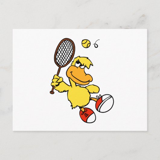 Carte Postale Jump Duck tennis | Choisir la couleur arrière - pl (Devant)