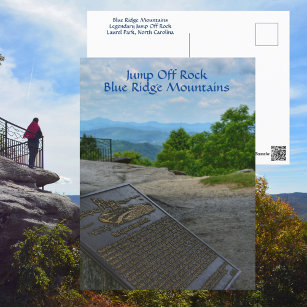 Carte Postale Jump Off Rock Blue Ridge Mountains NC photographie