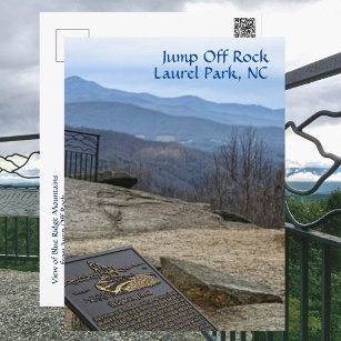 Carte Postale Jump Off Rock Laurel Park NC Blue Ridge Mountains