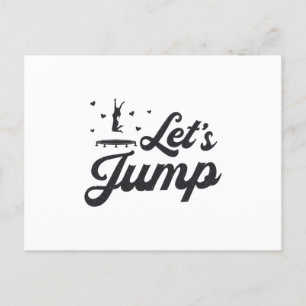 Carte Postale Jump Trampoline Gymnast Funny Trampoline