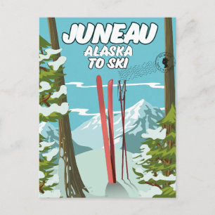 Carte Postale Juneau Alaska À Ski