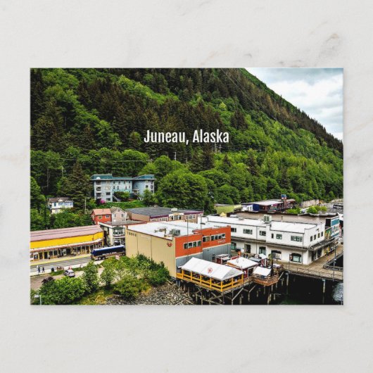 Carte Postale Juneau, Alaska, photo de la ville (Devant)