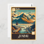 Carte Postale Juneau (Alaska) | VINTAGE (Devant / Derrière)