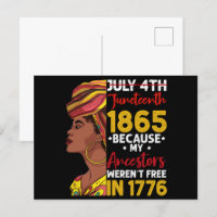 Juneteenth Parce que mes ancêtres n'étaient pas li