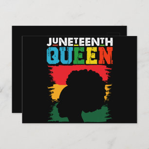 Carte Postale Junetten Queen Black Afro Melanin Girl
