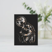 Carte Postale junger träumender Wolf Postkarte (Debout devant)