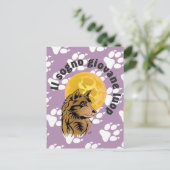 Carte Postale junger träumender Wolf Postkarte (Debout devant)