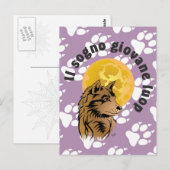 Carte Postale junger träumender Wolf Postkarte (Devant / Derrière)