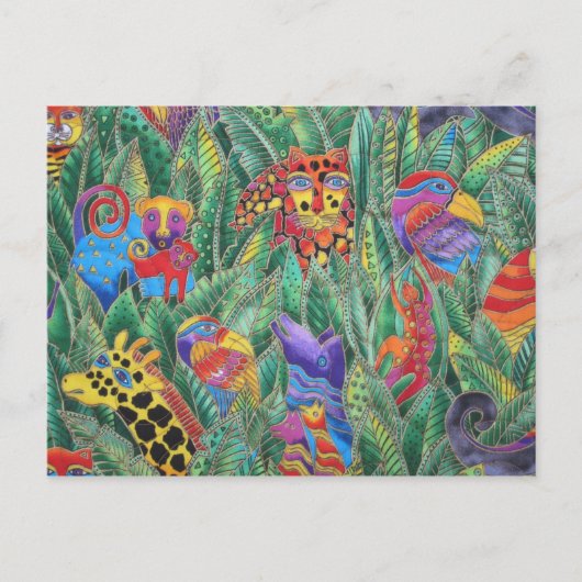 CARTE POSTALE JUNGLE ANIMAL (Devant)