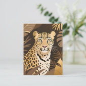 Carte Postale Jungle Bohème Léopard Doré Faune (Debout devant)