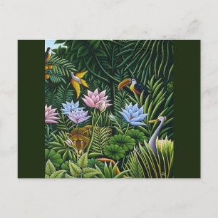 Carte Postale Jungle Folk Art de Rousseau