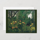 Carte Postale Jungle Folk Art de Rousseau (Devant / Derrière)