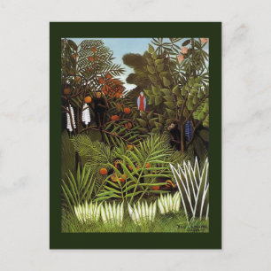 Carte Postale Jungle Monkeys Folk Art de Rousseau
