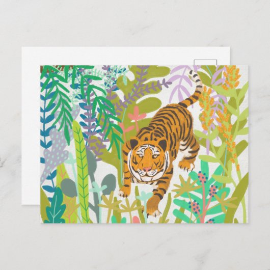 Carte Postale Jungle Roar - Tigre (Devant / Derrière)