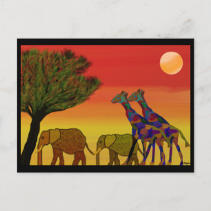 Carte postale Jungle Sunset
