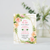 Carte Postale Jungle tropicale avec mariage de feuillage Enregis (Debout devant)