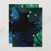 Carte Postale Jungle tropicale | Chevauchement des Feuilles de M (Devant / Derrière)