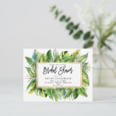 Carte Postale jungle tropicale fausse or nage invitation (Debout devant)