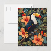 Carte Postale Jungle tropicale Toucan Bird (Devant / Derrière)