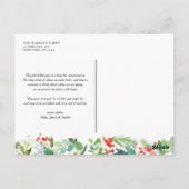 Carte Postale Juniper et Holly Wreath Joyeux Noël Photo (Dos)