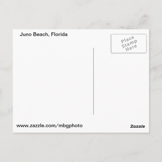 Carte Postale Juno Beach Floride (Dos)