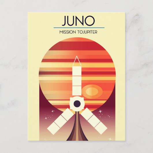 Carte Postale Juno - Mission vers Jupiter Art spatial (Devant)