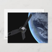 Carte Postale Juno Spacecraft Pendant Son Vol Sur Terre (Devant / Derrière)