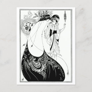 Carte Postale Jupe Beardsley Peacock Vintage