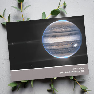 Carte Postale Jupiter en infrarouge, télescope spatial James Web