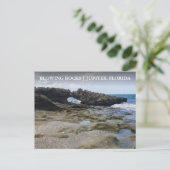 Carte Postale Jupiter Island Floride soufflant des rochers Réser (Debout devant)