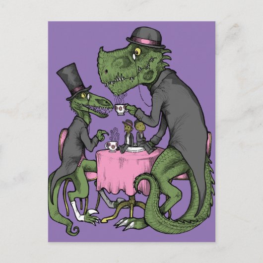 Carte Postale Jurassic Tea Party (Devant)