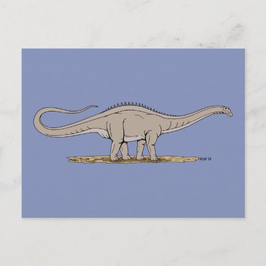 Carte Postale Jurassique Dinosaure Apatosaurus (Devant)