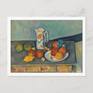 Carte Postale Jus de lait et fruits de Cézanne