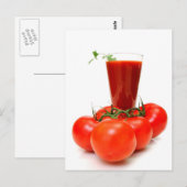 Carte Postale Jus De Tomates Et Tomates Frais (Devant / Derrière)