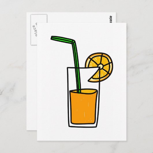 Carte Postale jus d'orange (Devant / Derrière)