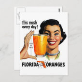 Carte Postale Jus d'orange de Floride (Devant / Derrière)