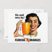 Carte Postale Jus d'orange de Floride (Devant / Derrière)